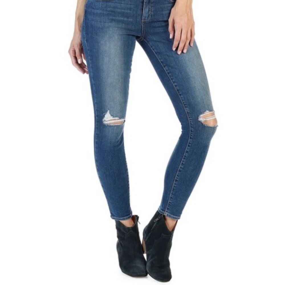 Verdugo Transcend Mid-Rise Ankle Skinny Jeans distressed SZ 30